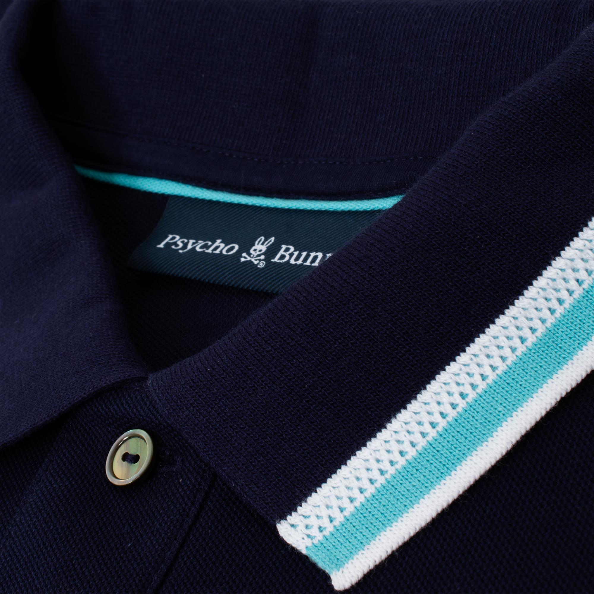 Psycho Bunny Nolan Pique Polo Shirt Evening Blue